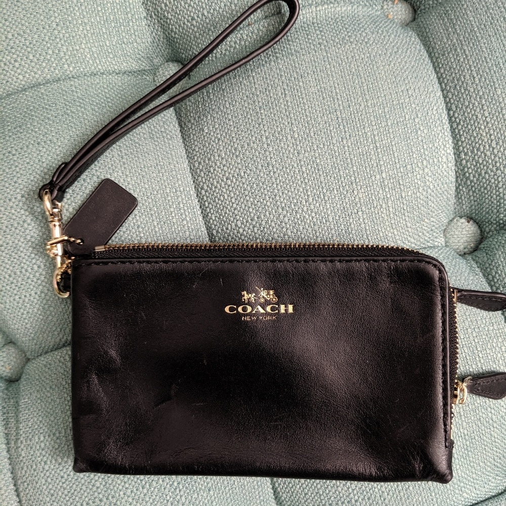 Coach Leather Wristlet